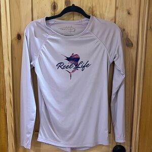 Reel Life Long Sleeve Rashguard Lavender M EUC